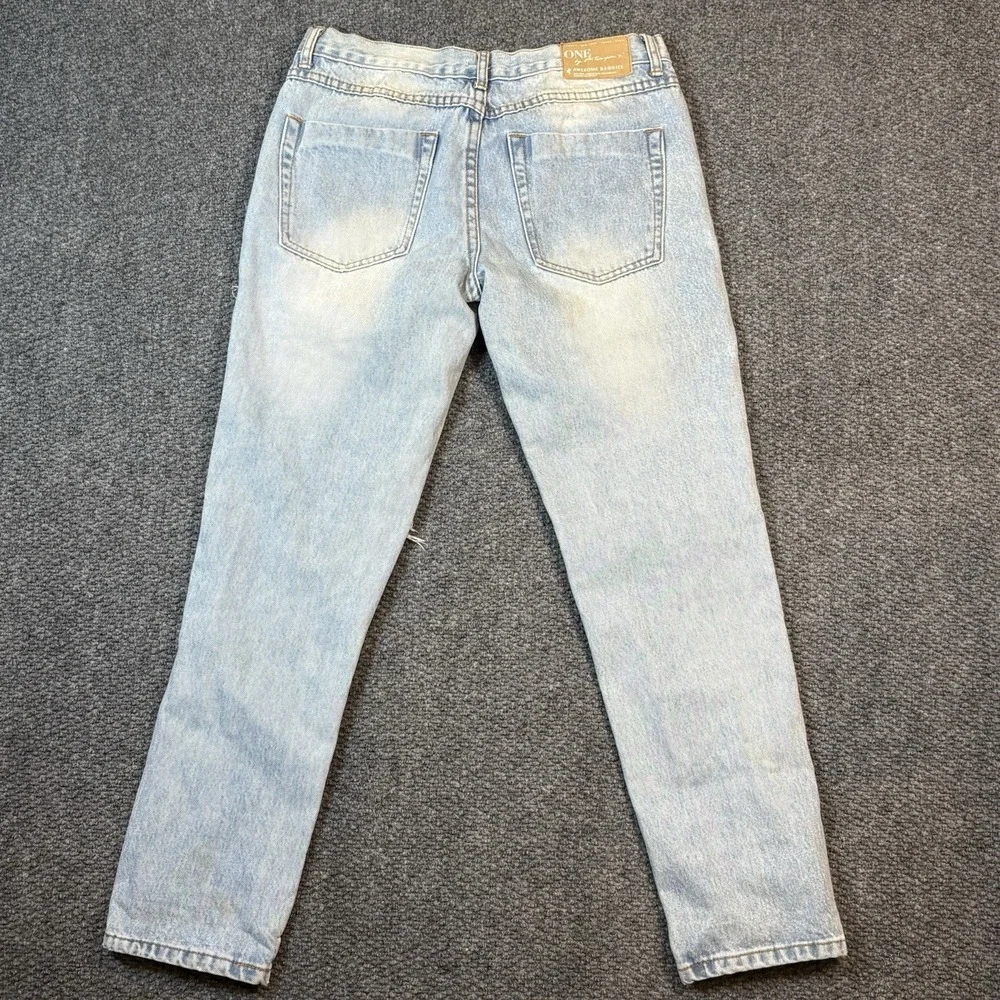 ONE By One Teaspoon Awesome Baggies Jeans Sz 27 Tapered Distressed Medium Rise